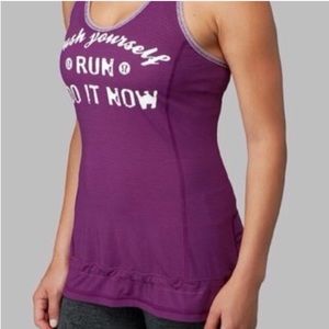 Lululemon Run Energy Tank Push Yourself Do It Now
